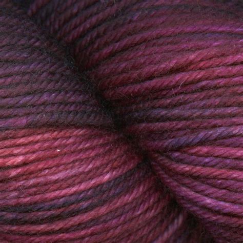 Yarns from Heaven Ruby 730 Concord with superwash merino wool and nylon and Hand Dyed and made in Canada.